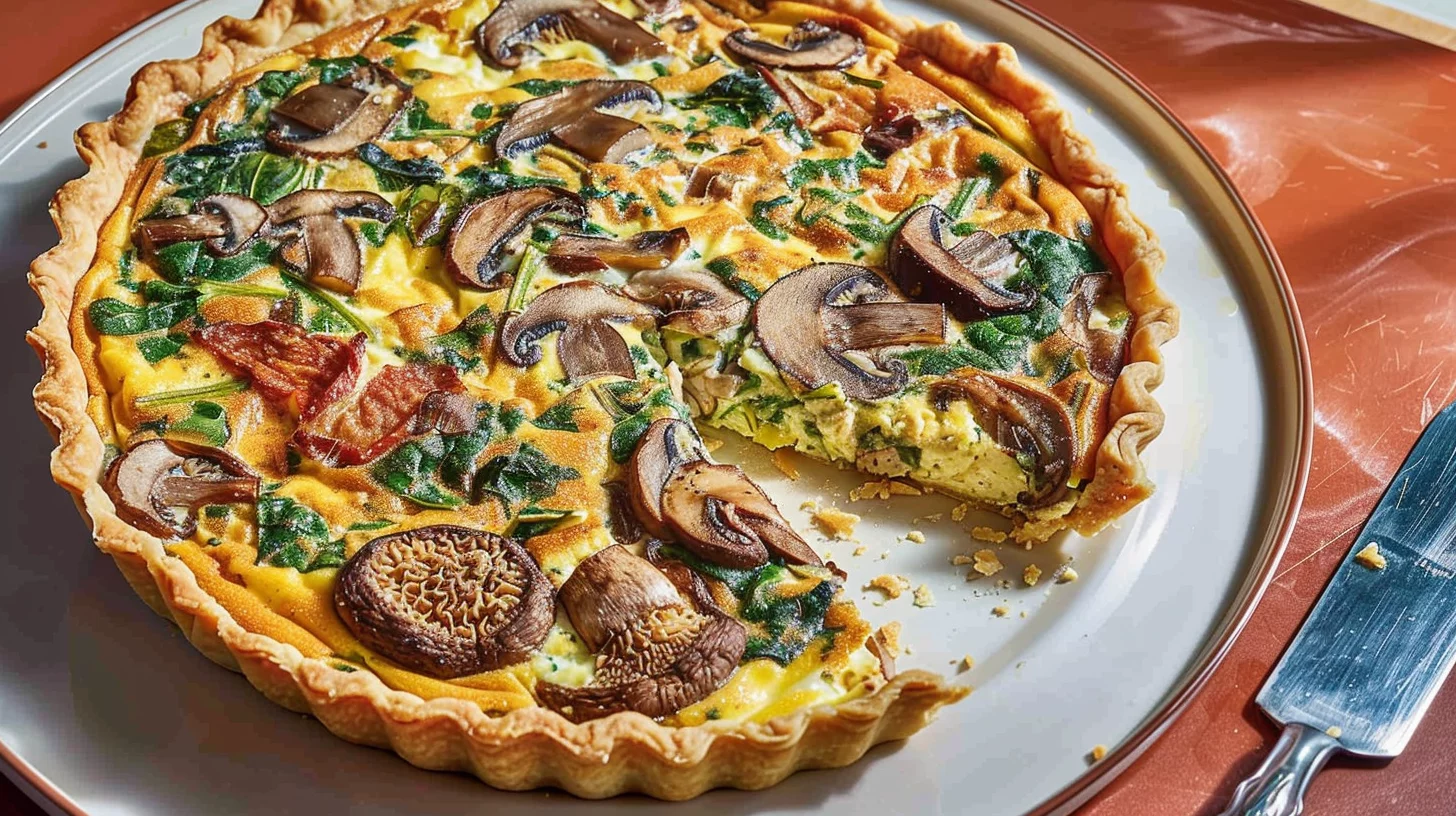 Aegean Mushroom and Kasseri Crustless Quiche