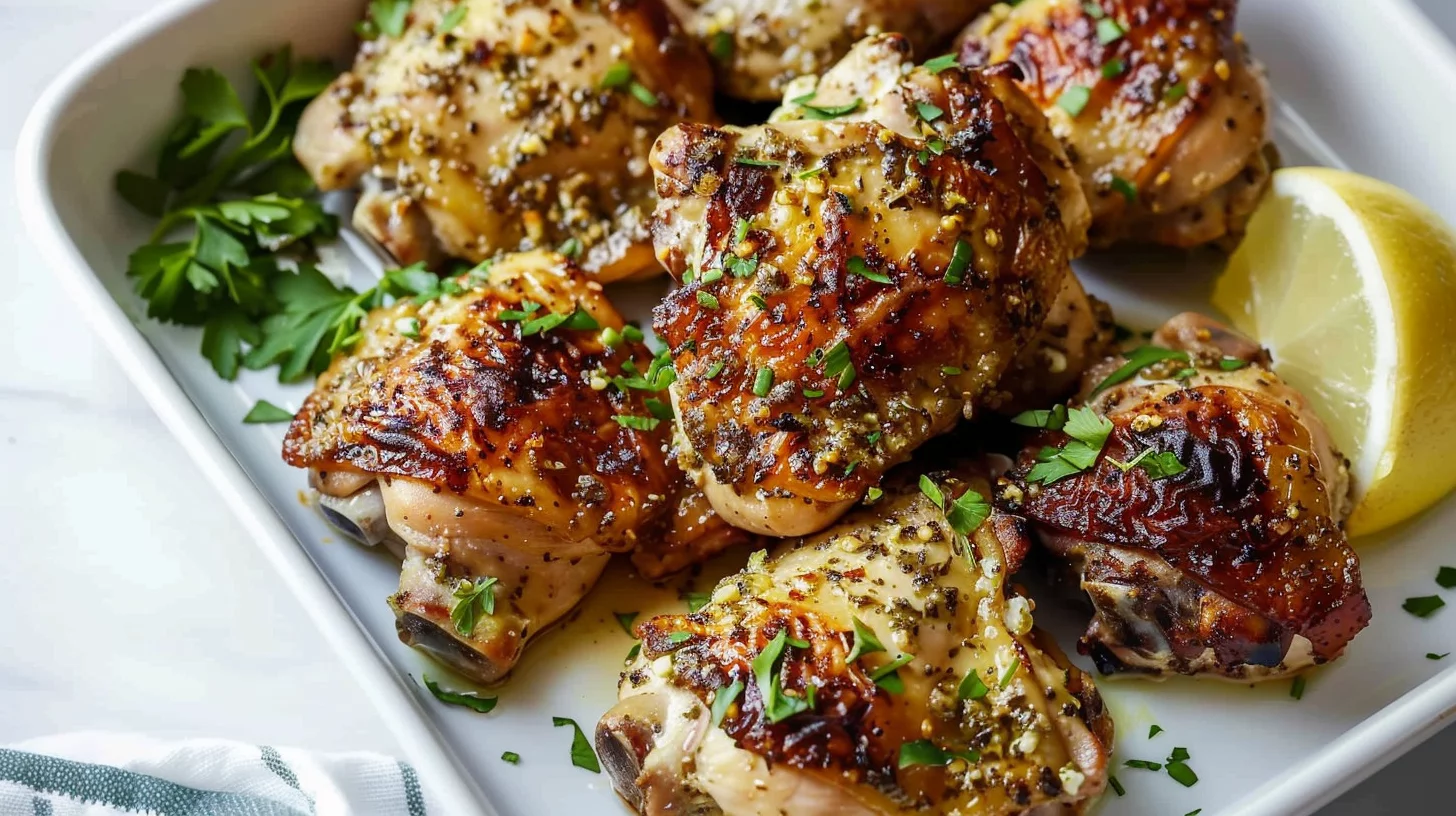Baked Greek Chicken Thighs