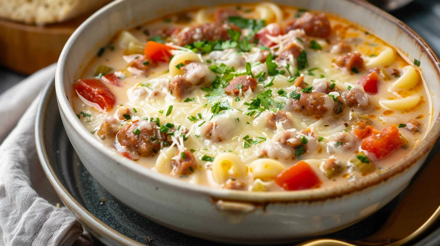 Creamy Parmesan Italian Sausage Soup