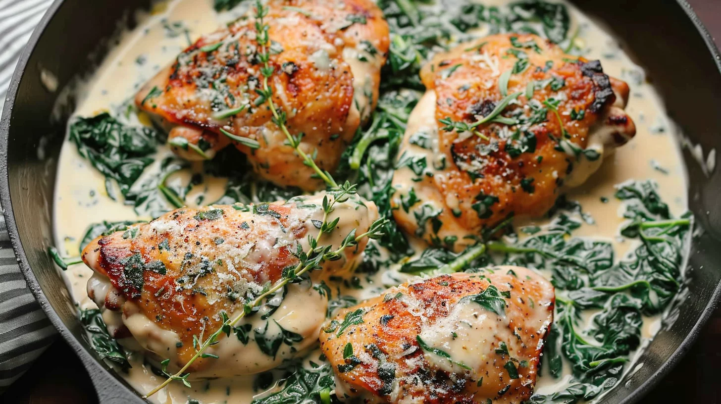 Creamy Spinach Chicken Thighs