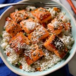 Garlic Parmesan Salmon Bites