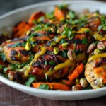 Grilled Chicken and Roasted Carrot Bowl With Mustard Drizzle