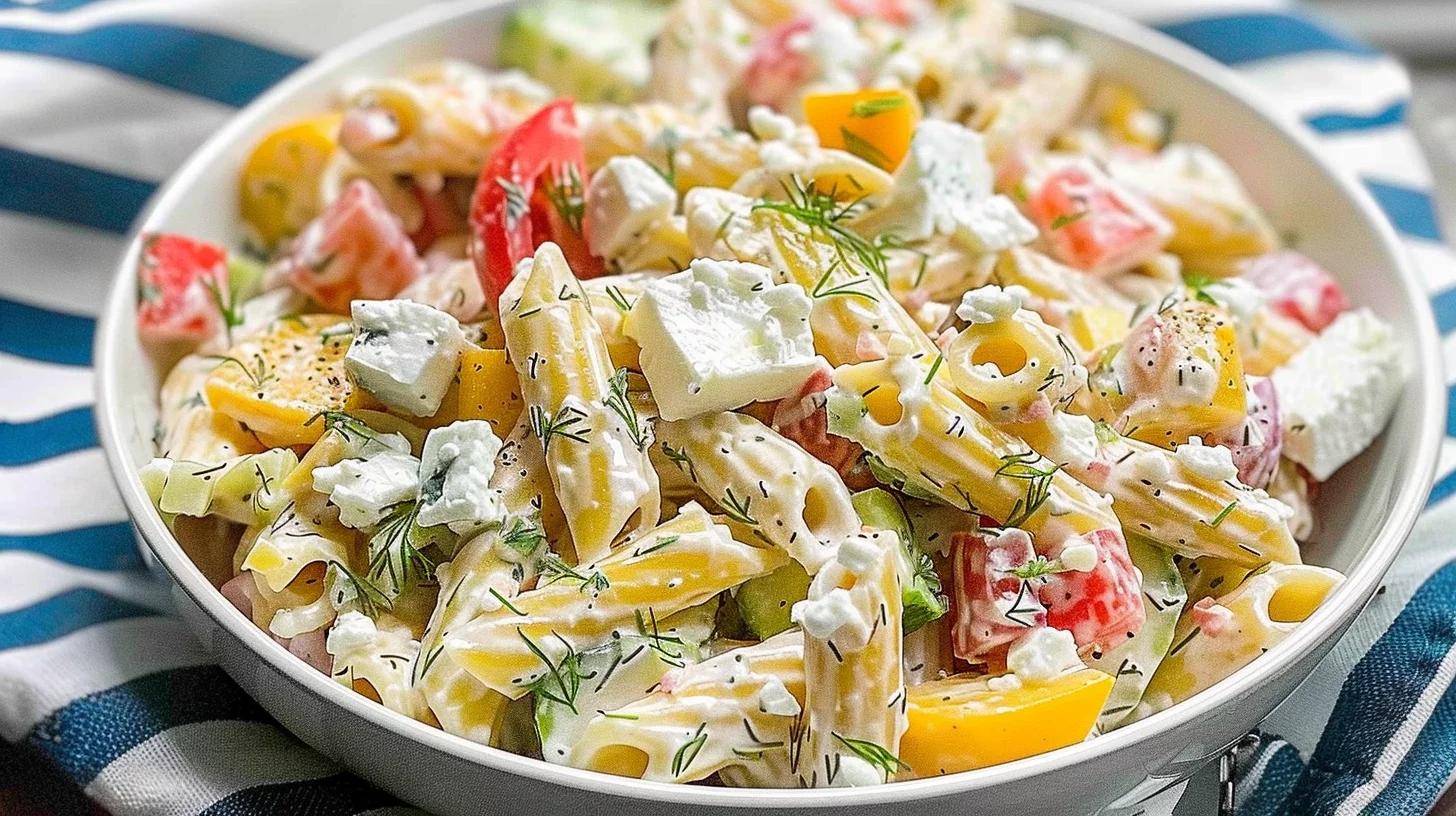 Lemony Dill Greek Pasta Salad