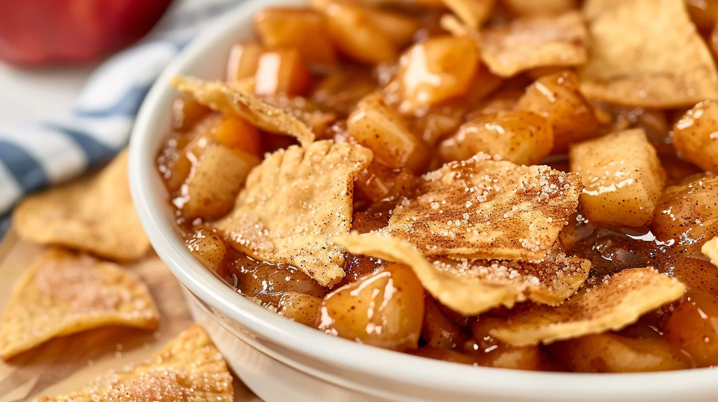 Apple Pie Dip With Cinnamon Tortilla Chips