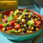 Avocado Black Bean Corn Tomato Salad