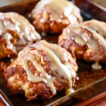 Baked Apple Fritters With Glaze