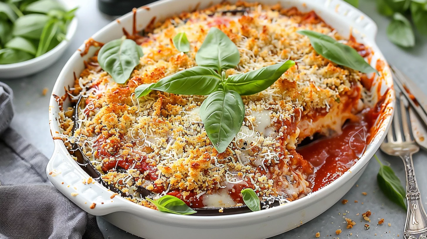 Baked Eggplant Parmesan Casserole