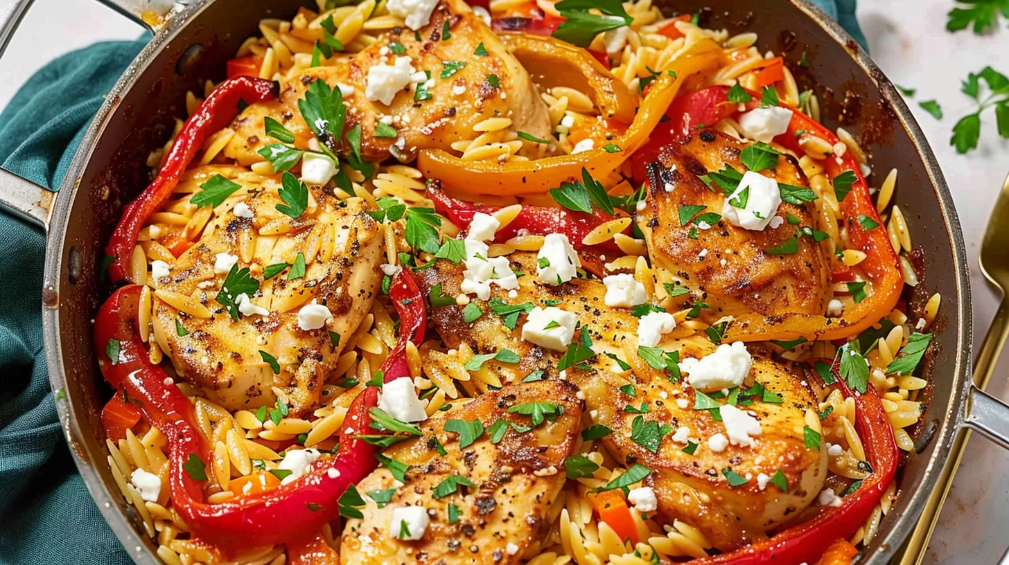 Baked Orzo With Chicken and Feta