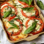 Baked Tomatoes With Mozzarella and Parmesan