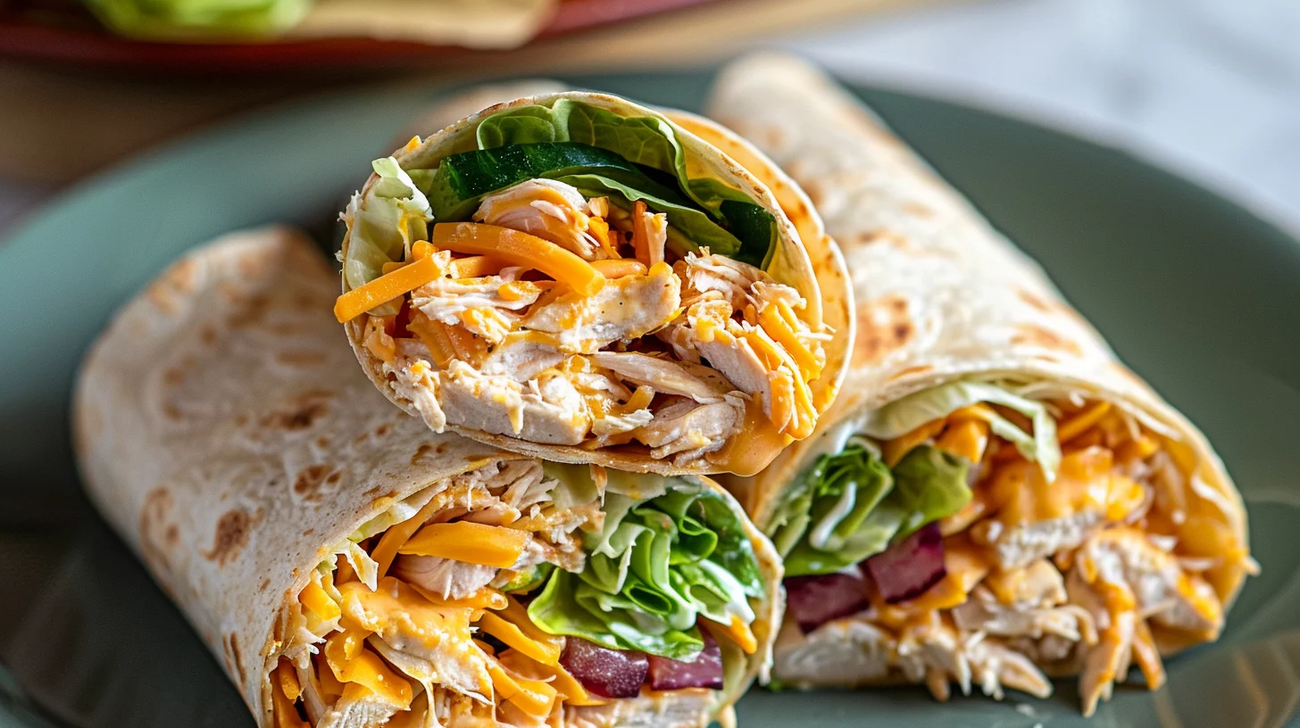 Cheesy Buffalo Chicken Wraps