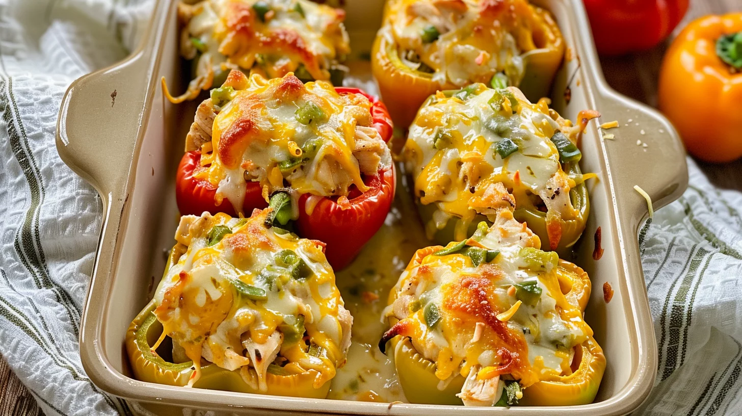 Creamy Chicken Stuffed Peppers Recipe
