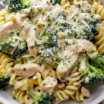 Creamy Garlic Chicken and Broccoli Rotini