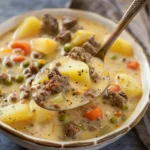 Crockpot Creamy Hamburger Potato Soup