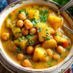 Curry Soup With Chickpeas and Potatoes