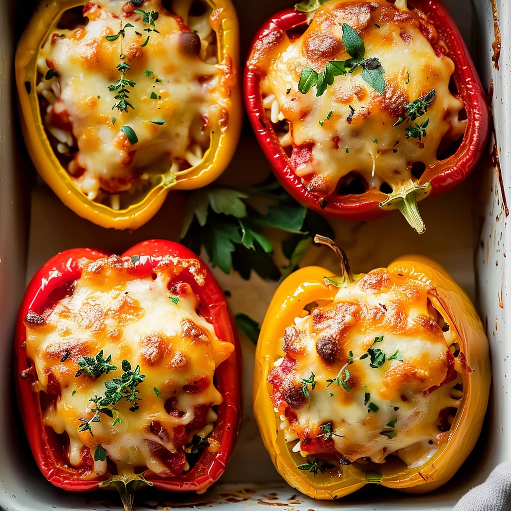 Easy Italian Stuffed Bell Peppers
