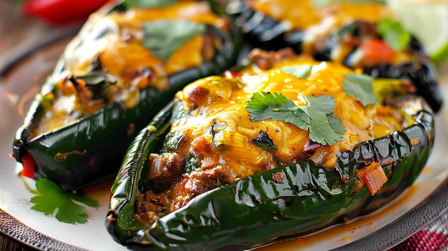 Easy Mexican Stuffed Poblano Peppers Recipe