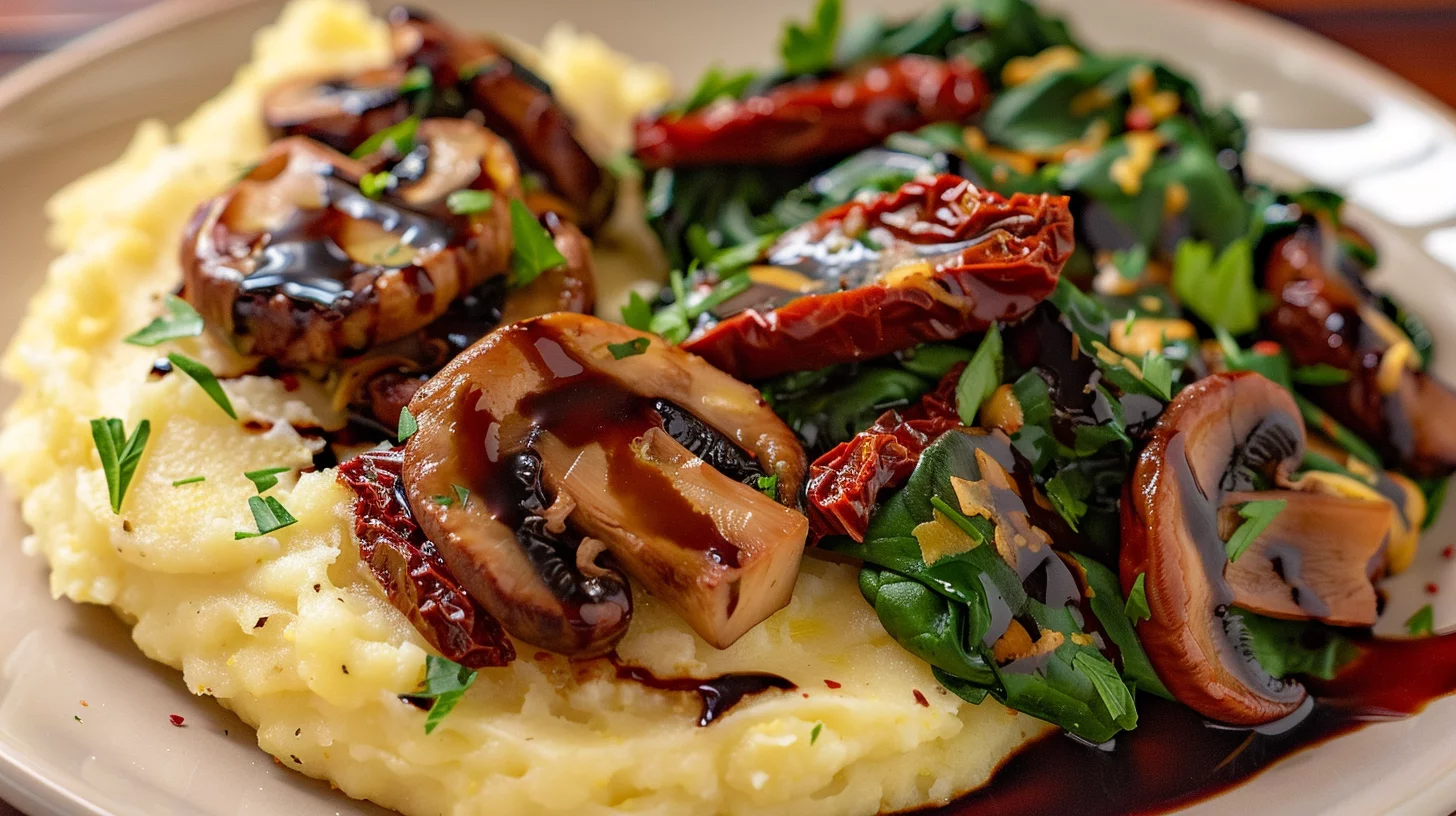 Garlic Mushrooms With Sun Dried Tomatoes