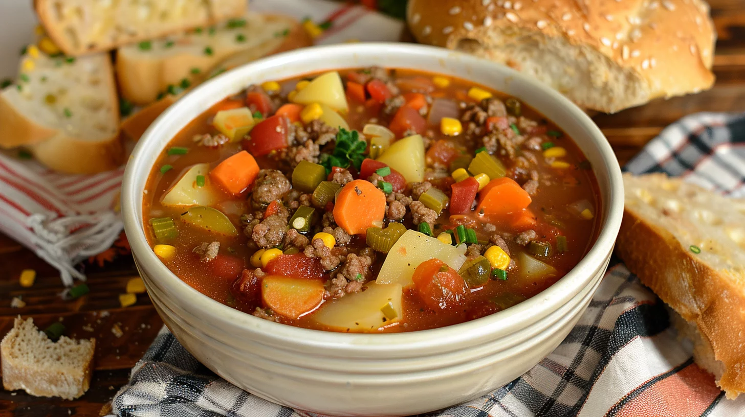 Grandma's Hamburger and Vegetable Soup