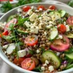Greek Lentil Salad With Feta and Zatar Dressing