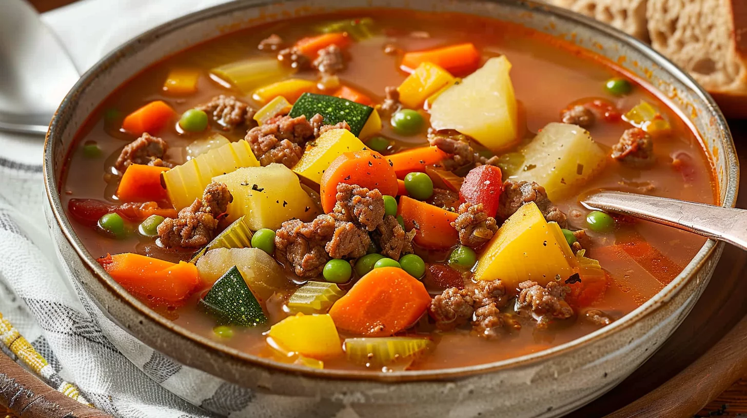 Ground Beef Vegetable Soup Recipe