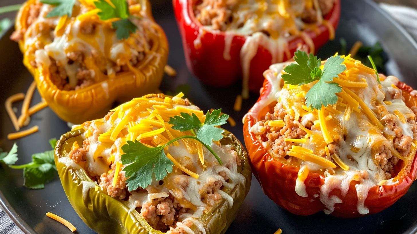 Ground Chicken Stuffed Bell Peppers