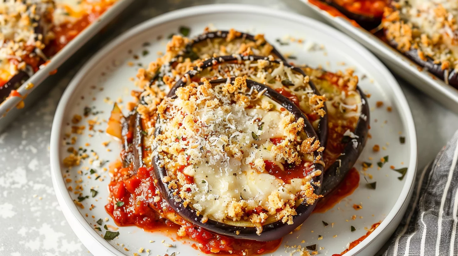 Healthy Baked Eggplant Parmesan
