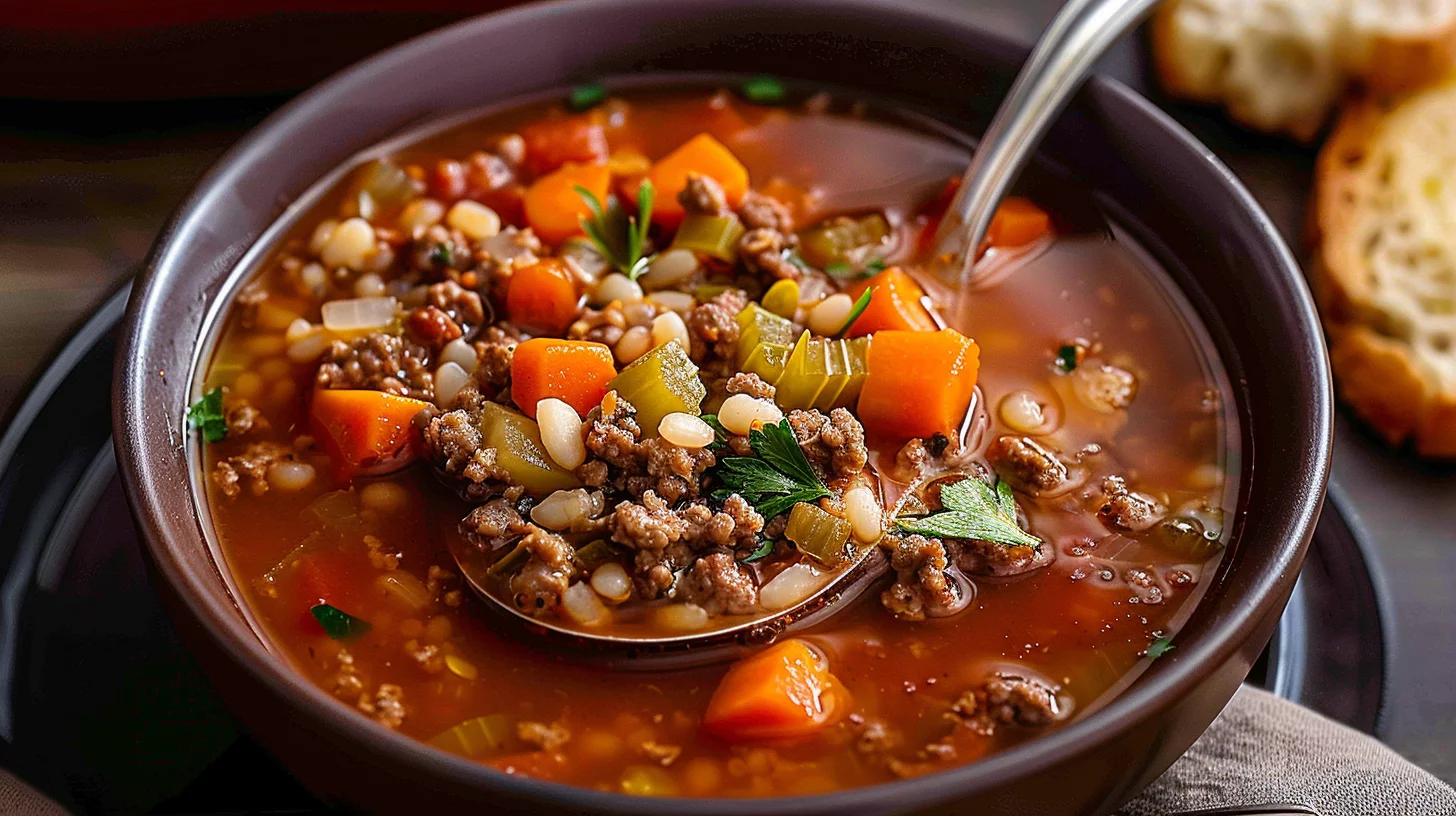 Hearty Hamburger Soup Recipe