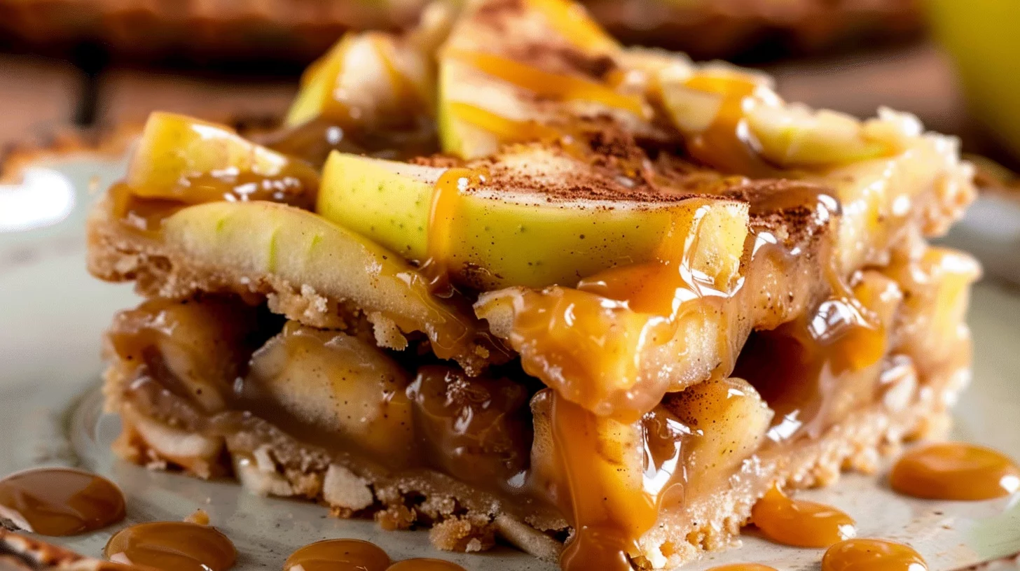 Irresistible Salted Caramel Apple Bars For Fall