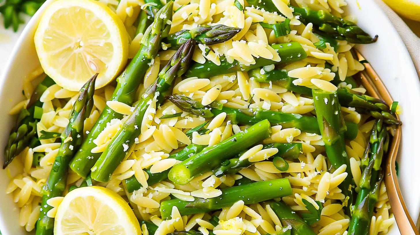 Lemon Orzo With Asparagus