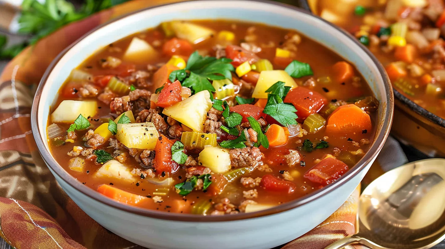 Loaded Hamburger Vegetable Soup