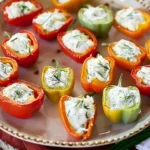 No Bake Cream Cheese Stuffed Mini Peppers