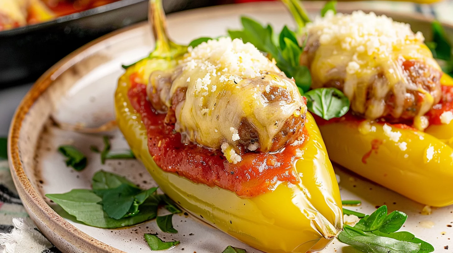 Nonna's Sausage Stuffed Banana Peppers