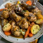 One Pan Herb Roasted Chicken Drumsticks With Potatoes and Carrots
