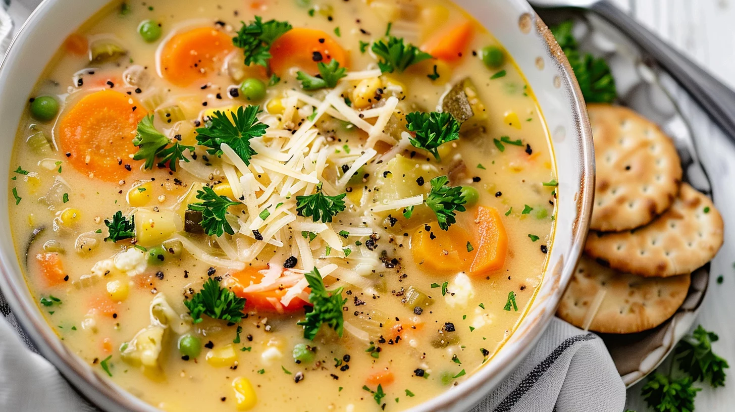 One Pot Creamy Vegetable Soup