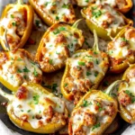 Oven Roasted Sausage Stuffed Banana Peppers