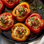 Quick and Easy Beef and Rice Stuffed Peppers Recipe
