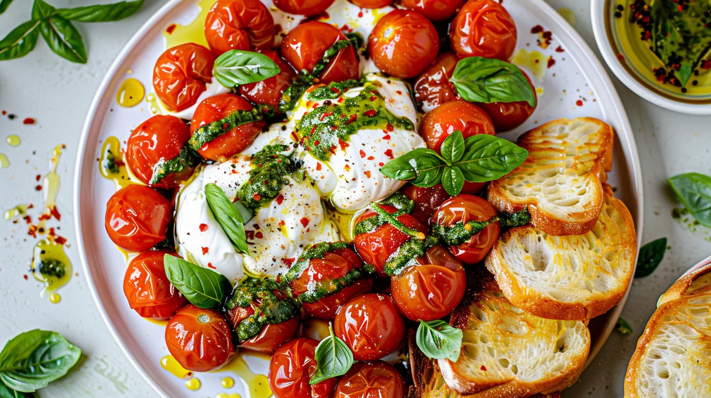 Roasted Tomatoes With Burrata