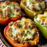Sausage and Cream Cheese Stuffed Bell Peppers