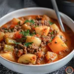 Slow Cooker Ground Beef Stew