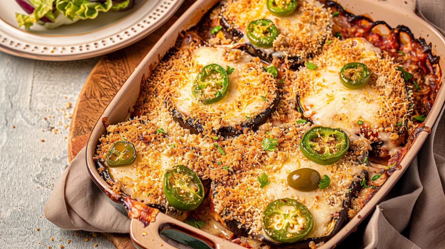 Spicy Baked Eggplant Parmesan