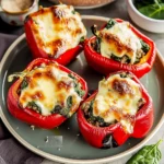 Spinach Ricotta Stuffed Peppers