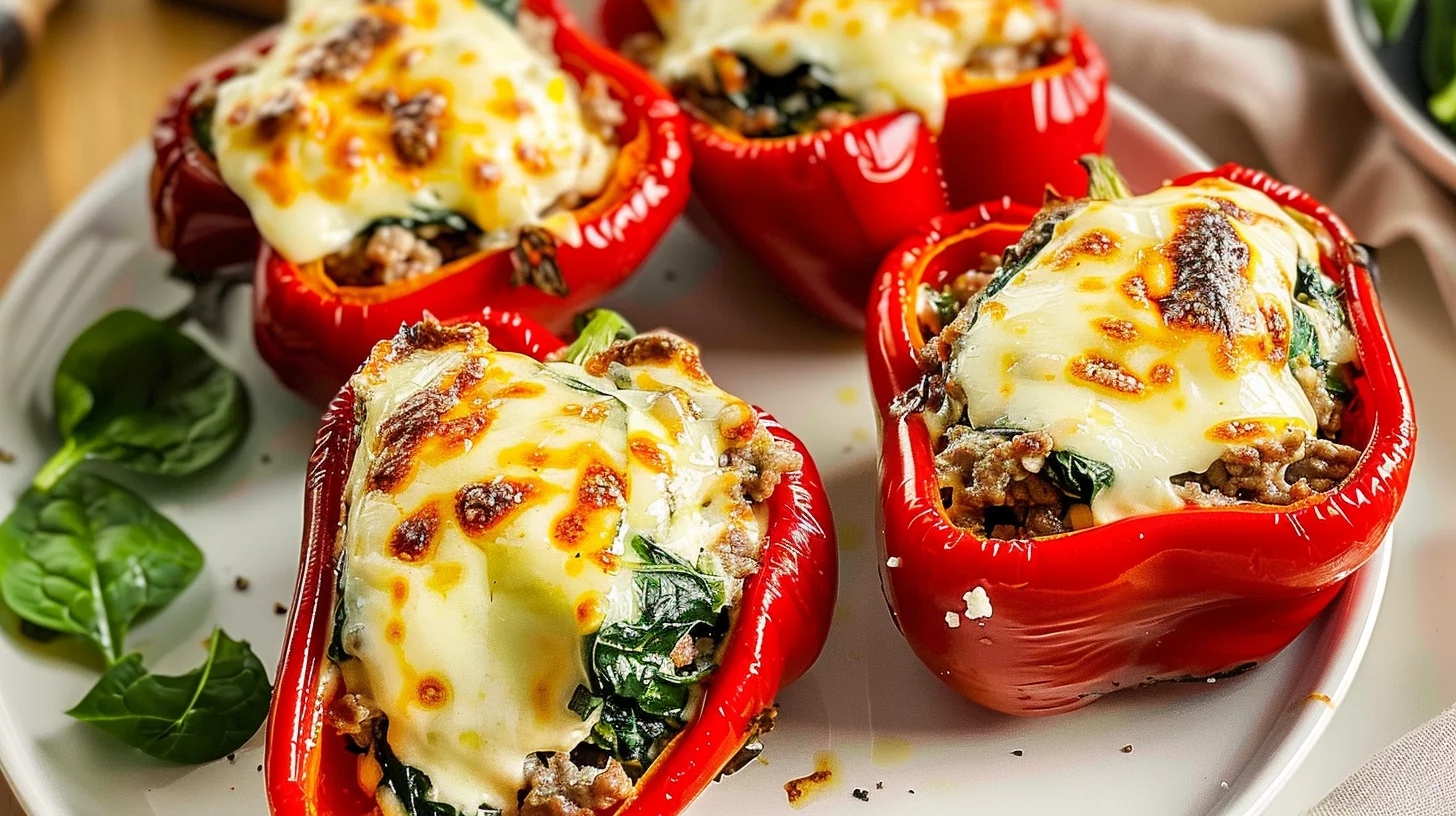 Spinach Ricotta Stuffed Peppers