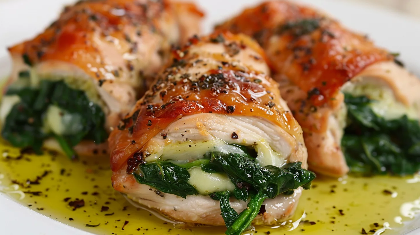 Spinach Stuffed Chicken Breasts