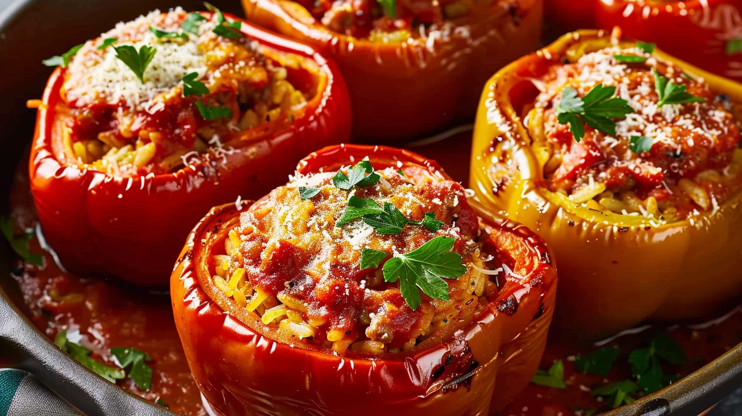 Stuffed Beef and Rice Peppers
