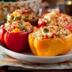 Stuffed Bell Peppers With Rice and Veggies