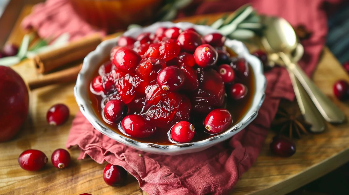 Apple Cider Pickled Cranberries