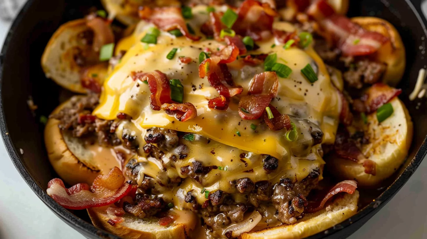 Bacon Ranch Cheeseburger Skillet
