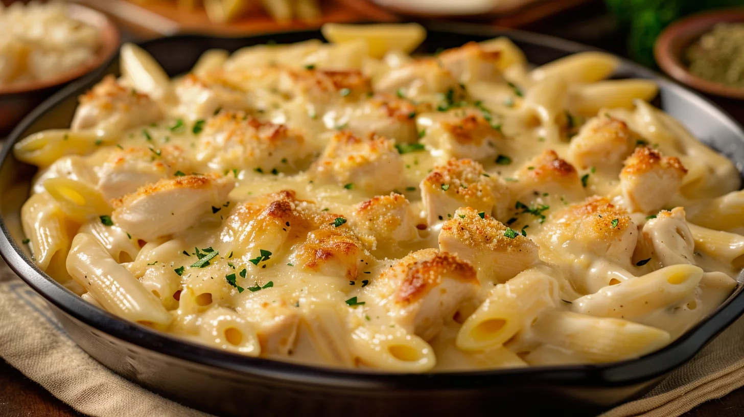 Baked Chicken Alfredo Pasta