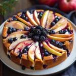 Blueberry Apple Yogurt Cake