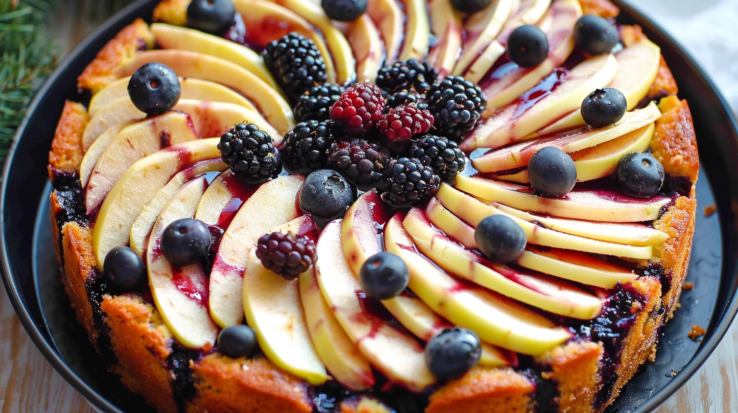 Blueberry Apple Yogurt Cake